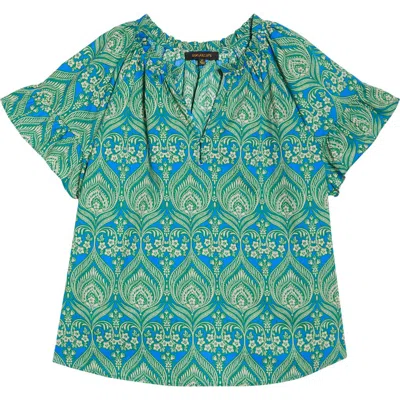 Sugarlips Nyra Print Top In Green