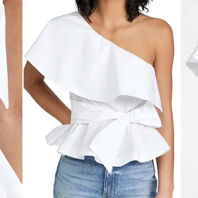 Sugarlips One Shoulder Summer Villa Top In White