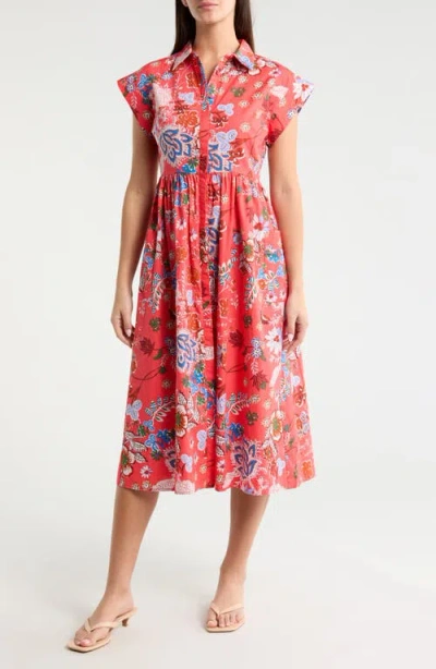 Sugarlips Oreanna Floral Grenola Shirtdress In Multi