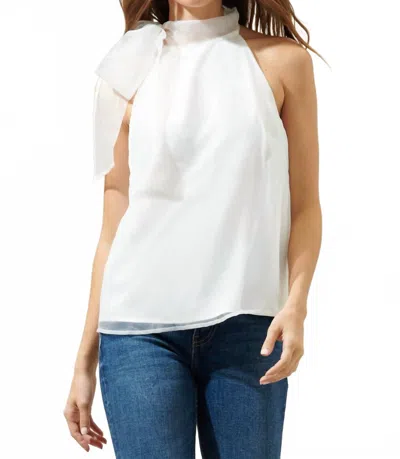 Sugarlips Organza Halter Top In White