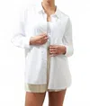 Sugarlips Dream State Oversized Button Down Shirt In White In White
