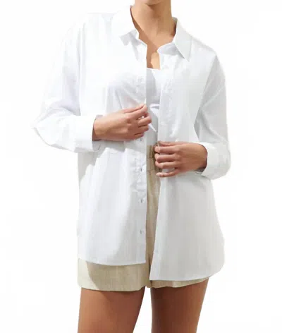 SUGARLIPS OVERSIZED BUTTON DOWN SHIRT IN WHITE