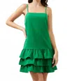 Sugarlips Palm Springs Ruffle Dress In Kelly Green In Green