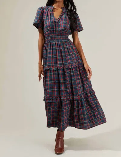Sugarlips Palmer Dress In Navy Multi
