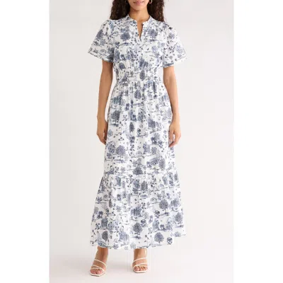 Sugarlips Palmero Floral Print A-line Dress In Multi