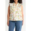 Sugarlips Pany Floral Rayen Rude Top In Pink Green Blue In Multi