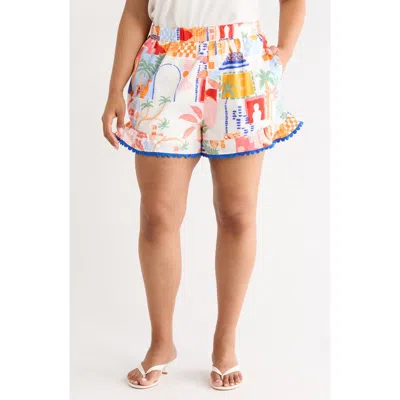 Sugarlips Petroli Town Ruffle Shorts In White