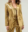 Sugarlips Primadonna Pintuck Wide Leg Liquid Pants In Gold In Gold