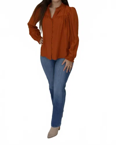 Sugarlips Pumpkin Pie Top In Burnt Orange In Green