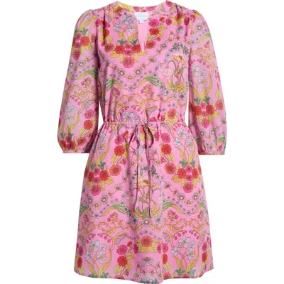 Sugarlips Ramsie Floral Print Minidress In Purple
