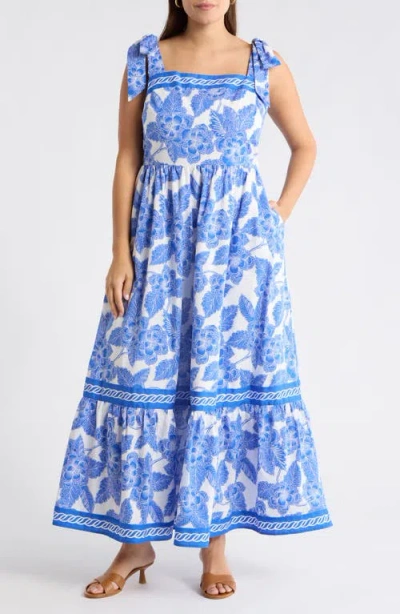 Sugarlips Rency Floral Smocked Maxi Dress In Multi
