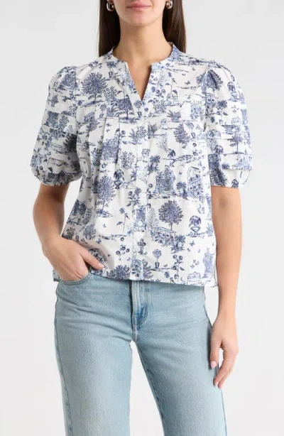 Sugarlips Renzo Toile Woven Shirt In Blue