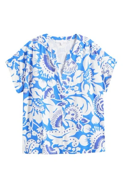 Sugarlips Ronan Print Top In Blue