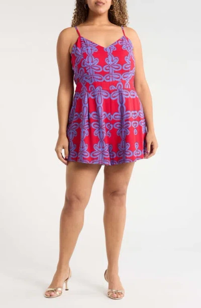 Sugarlips Rory Abstract Kirsten Tie Romper Curve In Multi