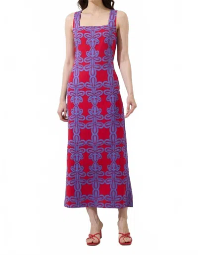 Sugarlips Rory Floral Troy Maxi Dress In Cherry Multi In Red