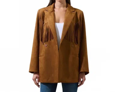 Sugarlips Rufina Fringe Jacket In Brown