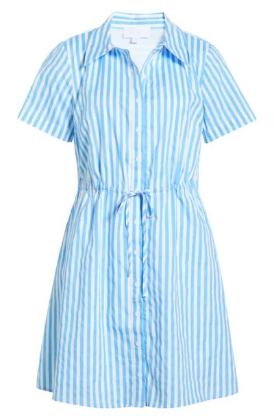 Sugarlips Saida Kenda Striped Shift Minidress In Blue