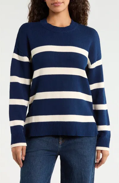 Sugarlips Saphy Stripe Sweater In Navy Multi