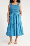 Sugarlips Sera Floral Cotton Midi Sundress In Multi