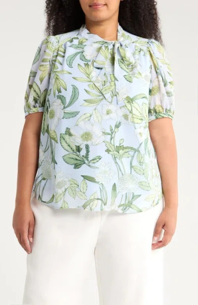 Sugarlips Serenade Tie Neck Top In Multi
