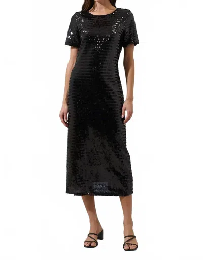 Sugarlips Sherry Liviana Sequin Midi Dress In Black