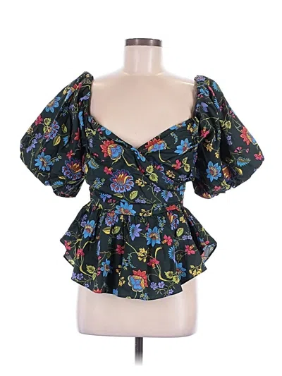 Sugarlips Short Sleeve Blouse In Black