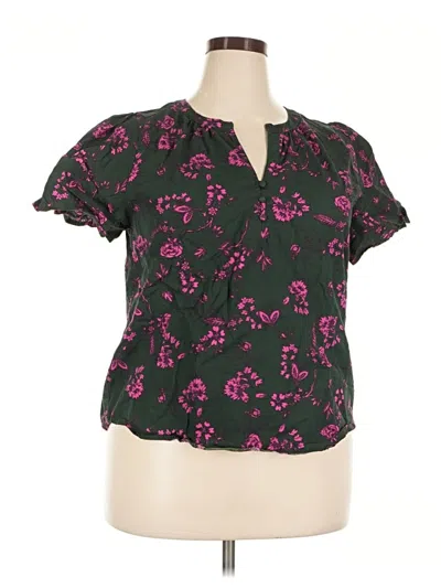 Pre-owned Sugarlips Short Sleeve Blouse In Black