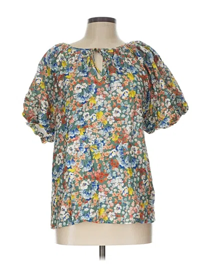 Pre-owned Sugarlips Short Sleeve Blouse In Blue