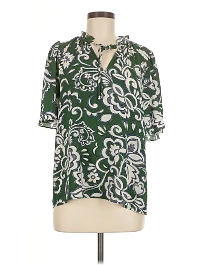 Pre-owned Sugarlips Short Sleeve Blouse In Green