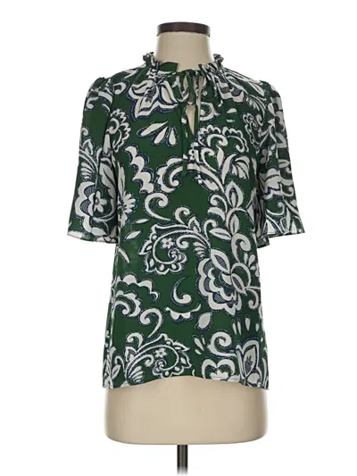 Pre-owned Sugarlips Short Sleeve Blouse In Green