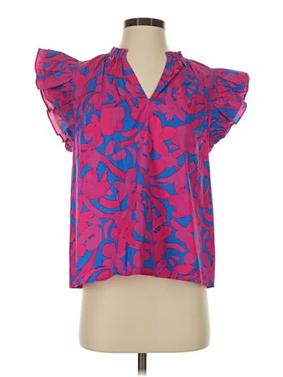 Sugarlips Short Sleeve Blouse In Pink