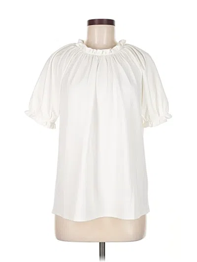 Pre-owned Sugarlips Short Sleeve Blouse In White
