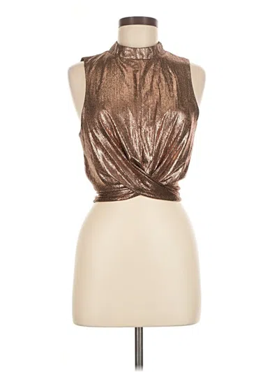 Pre-owned Sugarlips Sleeveless Blouse In Gold