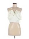 Sugarlips Sleeveless Top Ivory Strapless Neckline Tops In Brown