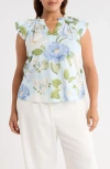 Sugarlips Sloane Floral Ruffle Top In Multi
