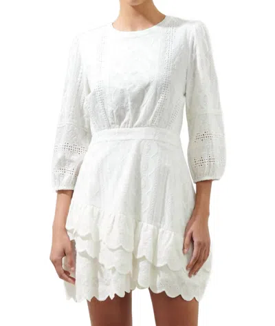 Sugarlips So Dreamy Mix Media Novelty Dress In White