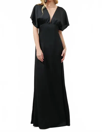 Sugarlips Stacy V-neck Maxi Dress In Black