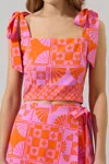 Sugarlips Haines Town Kori Cropped Top In Orange-magenta In Multi