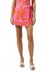 Sugarlips Haines Town Rini Wrap Skort In Orange-magenta In Multi