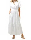 Sugarlips Tamia Poplin Maxi Dress In White In White