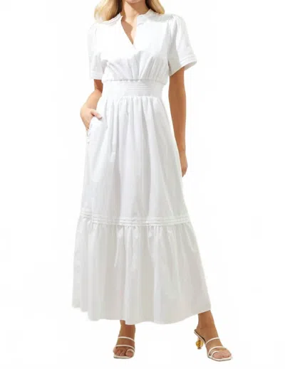 Sugarlips Tamia Poplin Maxi Dress In White