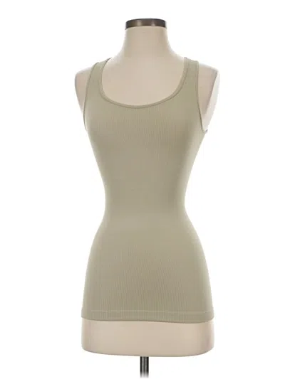 Pre-owned Sugarlips Tank Top Tan Strapless Neckline Tops In Brown