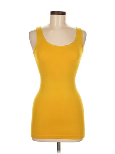 Pre-owned Sugarlips Tank Top Yellow Square Neckline Tops