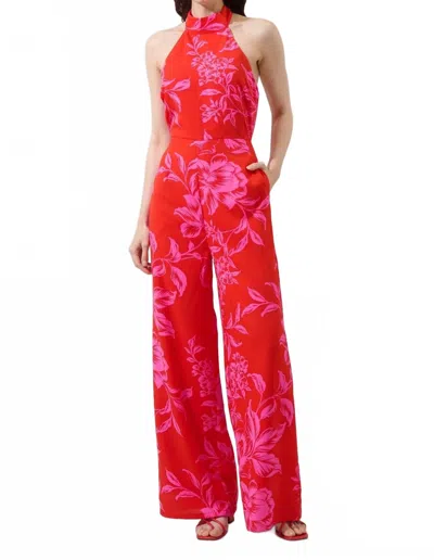 Sugarlips The After Hours Bloom Jumpsuit In Red Pink Combo