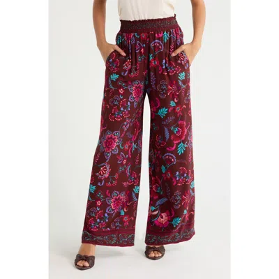 Sugarlips Tory Paisley Sofie Wide Leg Pants In Multi