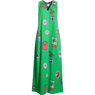 Sugarlips Trinie Postcard Rubi Halter Dress In Green