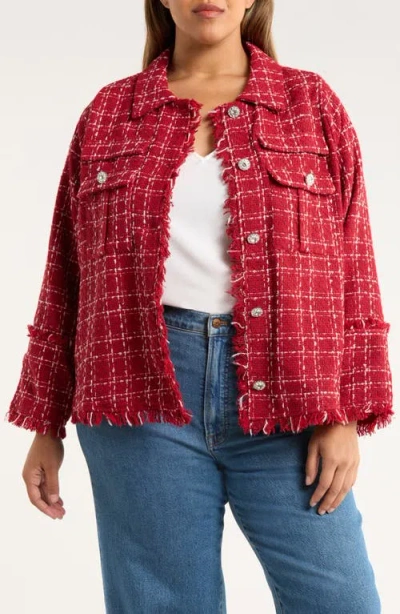 Sugarlips Trista Tweed Blazer In Multi