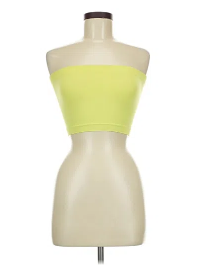 Pre-owned Sugarlips Tube Top Yellow Strapless Neckline Tops