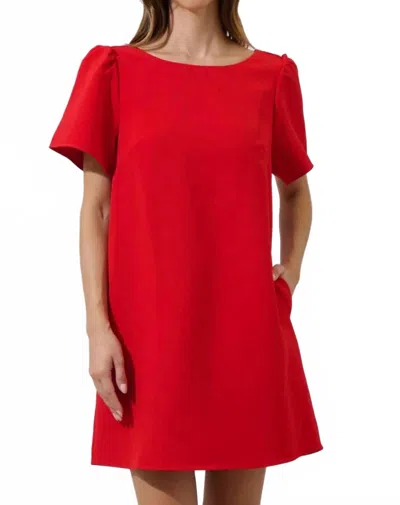 Sugarlips Urania Bow Shift Mini Dress In Red