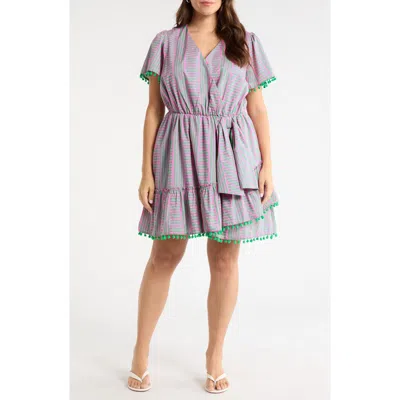 Sugarlips Valda Tiered Ruffle Minidress In Multi